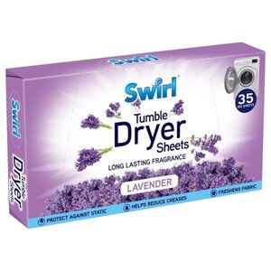 Swirl Tumble Dryer Sheets Lavender 35 Sheets