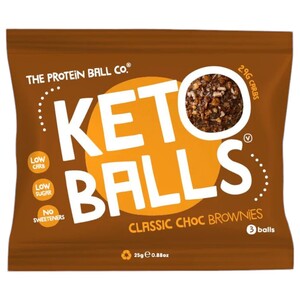 The Protein Ball Co. Keto Balls Classic Choc Brownies 25G