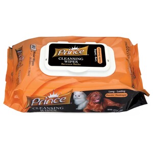 Prince Cleansing Wipes Dander 80 Pieces