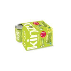 Kinza Citrus Carbonated Drink Tin 360 Ml X6