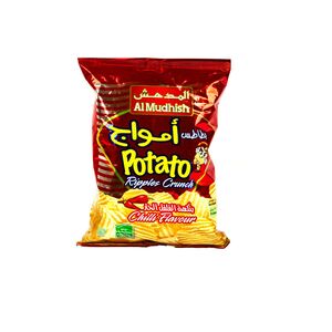 Al Mudish Ripple Crunch Hot Sauce Chips 75G