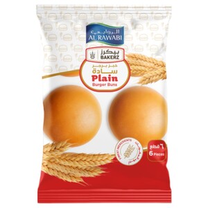 Al Rawabi Burger Buns Plain 6 Pieces 67G
