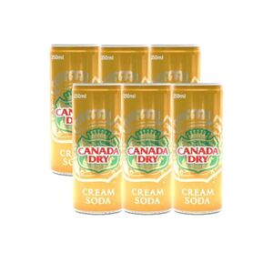 Canada Dry Carbonated Drink Cream Soda Can 250Ml X6