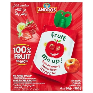 Andros Fruit Me Up Apple Strawberry 90G X4