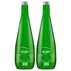 Al Ain Sparkling Glass Water Bottle 750Ml X2