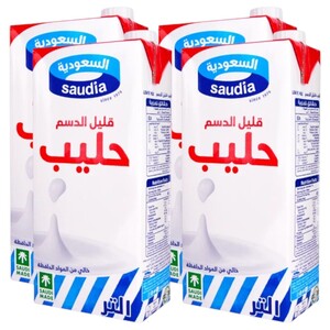 Saudia Uht Milk Low Fat 1L X4