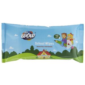 Wow Kids School Wipes Anti-Bacterial 10 Pcs