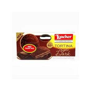 Loacker Tortina Triple Dark Chocolate 125 Gr