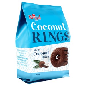 Regal Coconut Rings Coated 250G