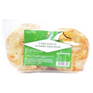 Leicester Bakery Mini Garlic & Coriander Naan Bread 450G