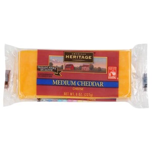 American Heritage Cheddar Cheese Bar Medium 227G