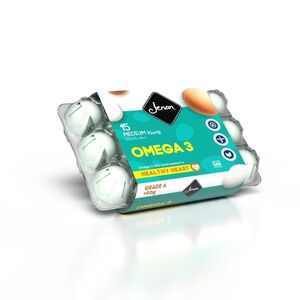 Jenan Eggs Medium White Omega3 15 Pcs