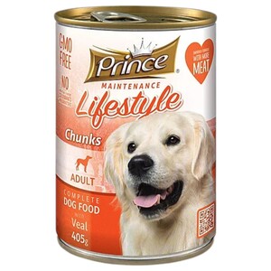 Prince Maintenance Lifestyle Chunks Adult Dog Veal 415G