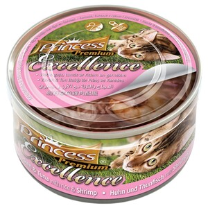 Princess Premium Excellence Chicken & Tuna With Rice & Shrimp 70G