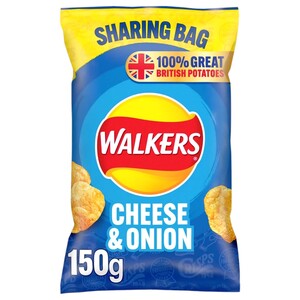 Walkers Chips Cheese & Onion Sharing Bag 150G