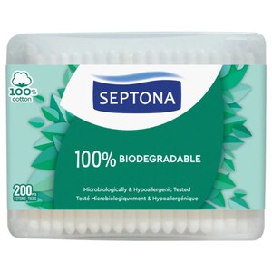 Septona Cotton Buds Biodegradable 200 Pieces