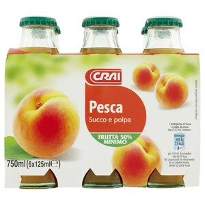 Crai Juice Peach 125Ml X6