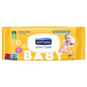 Septona Baby Wipes Chamomile + Lid 80 Sheets