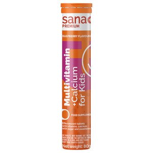 Sana+ Premium Kids Multivitamin + Calcium Raspberry 80G
