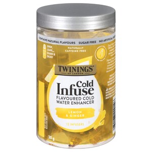 Twinings Cold Infuse Lemon & Ginger 12 Infusers 30G