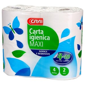 Crai Toilet Paper Maxi Blue 4 Rolls