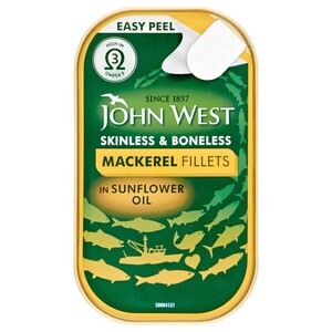 John West Mackerel Fillets In Sunflower Oil 115G