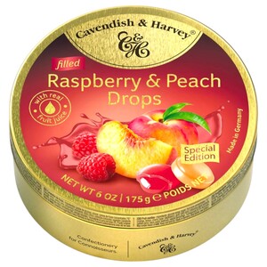 Cavendish & Harvey Raspberry & Peach Drops 175G