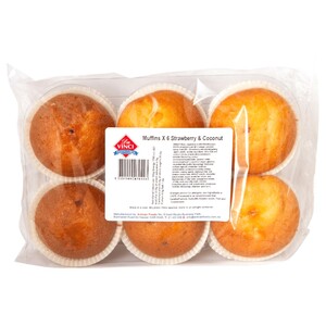 Da Vinci Muffins Coconut & Strawberry 6 Pieces