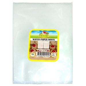 Country Wafer Paper White 10 Pieces