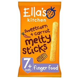 Ella's Kitchen Organic Sweetcorn + Carrot Melty Sticks 7+ Months 16G