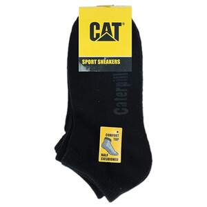 Cat Sport Cotton Mix Sneaker Socks 3 Pieces 35-38 Black