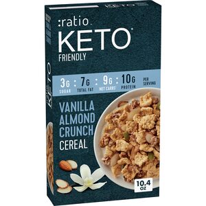 :Ratio Keto Cereal Friendly Vanilla Almond Crunch 294G