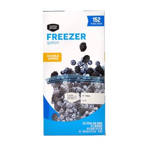 Berkley Jensen Freezer Gallon Double Zipper 152 Bags