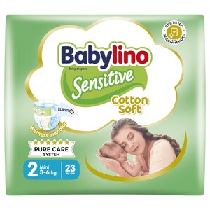 Babylino Sensitive Nappies Size 2 23 Pieces