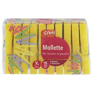 Crai Mollette Plastica 20 Pieces