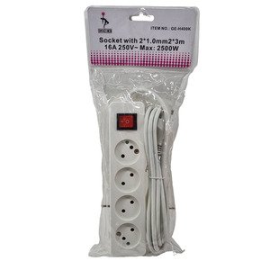 Genex Extension Socket With 2*1.0Mm 2*3M 2500W 5Sockets