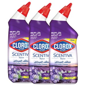 Clorox Scentiva Toilet Cleaner Tuscan Lavender 709Ml X3