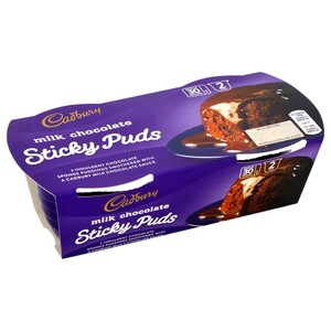 Cadbury Milk Chocolate Sticky Puds 2 Pieces 95G