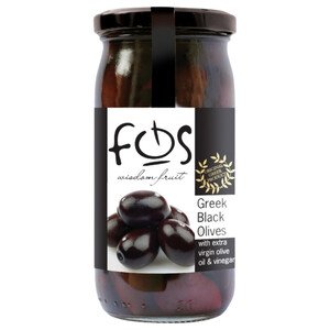 Fos Greek Black Olives 360G