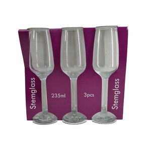 Diamond Stemglass 235Ml 3Pcs