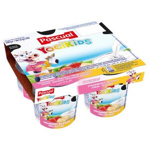 Pascual Yogikids Strawberry Banana 125G X4