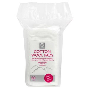 Fitzroy Cotton Wool Pads Square 50 Pads