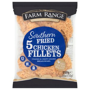 Farm Range Southern Fried Chicken Fillets 550G