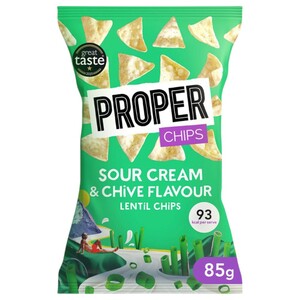 Proper Lentil Chips Sour Cream & Chive Flavour 85G