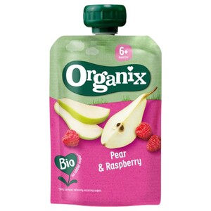 Organix Pear & Raspberry Pouches 100G