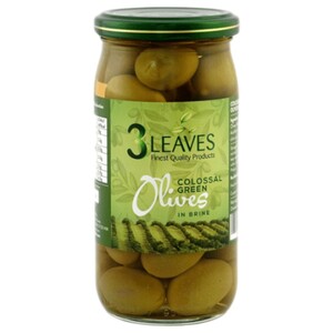 3 Leaves Olives Green Colossal 370G