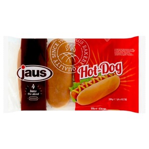 Jaus Hot Dog Rolls 4 Pieces 250G