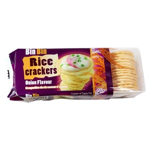 Bin Bin Rice Crackers Onion 100G