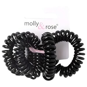 Molly & Rose Black Small Coil Bobbles 4 Pieces