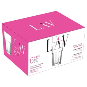 Lav Long Drink Glass 6 Pieces